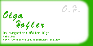 olga hofler business card